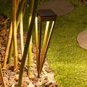 Les Jardins LED solarna lampa Tinka, visina 52 cm, corten, Smeđa / hrđa, Metal, Vanjski reflektor/šiljak za tlo