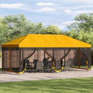 Paviljon s bočnim stranama 6 x 3 m Žuta Poliester i čelik 190 - Žuta / 6 x 3 m
