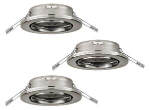 Eglo 75675-SET 3x Kupaonska ugradb. svjetiljka AGULO 1xGU10/35W/230V IP23 krom