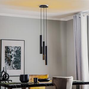 Viseća lampa Eye L, crna, tri sijalice