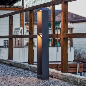 Lindby LED putna svjetiljka Darko, 100cm, siva, metal, IP54, Sivo, Aluminij