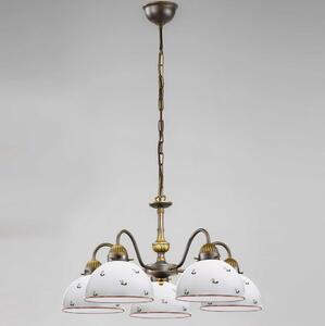 Kolarz 731.85.69 - Luster na lancu NONNA 5xE27/75W/230V crvena