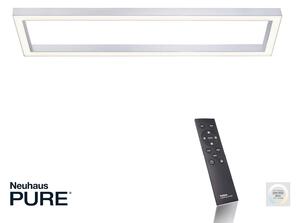 LED stropna svjetiljka PURE Lines, 110 x 30 cm, srebrna, CCT, daljinsko
