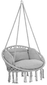 Viseća stolica BOHO s jastucima, Ø61 cm, svijetlosiva Detex