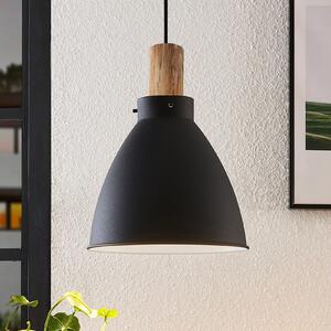 Lindby Trebale viseća svjetiljka, E27, Ø 28 cm, crna, metalna, prigušiva, Crno, Dnevni boravak/blagovaonica, Metal
