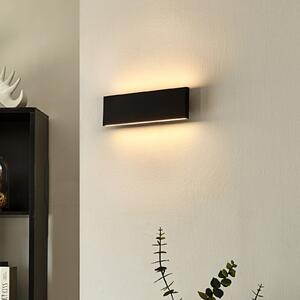 Lindby LED zidna lampa Ignazia, 28cm, crna, metal, gore/dolje, prigušiva, Crno, Dnevni boravak/blagovaonica, Metal