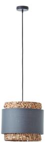 Brilliant - Luster na sajli WATERLILLY 1xE27/60W/230V pr. 35 cm siva