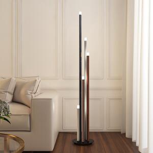 Lucande LED podna lampa Stoika, 150 cm, 5 žarulja, metal, prigušiva, Višebojno, Dnevni boravak/blagovaonica, Metal