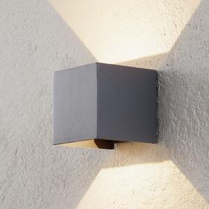 Cube LED vanjska zidna svjetiljka bazaltno siva