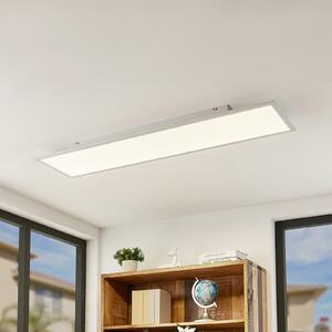 Lindby LED panel Quais, 30 x 120 cm, bijela, aluminij, 4.000K, Bijela, Kuhinja, Aluminij