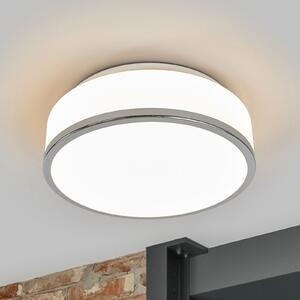 Searchlight Stropna svjetiljka Flush IP44, Ø 28cm, krom, prigušiva, Bijela, kupaonica, Staklo