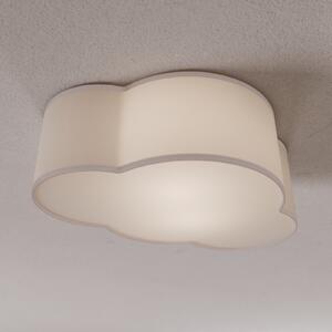 TK Lighting Stropna svjetiljka Cloud od tekstila, duljine 41 cm, sive boje, prigušiva, Sivo, Dnevni boravak/blagovaonica, Tkanina / tekstil
