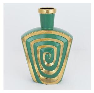 Keramička vaza 30x20,2 cm zelena/zlatna