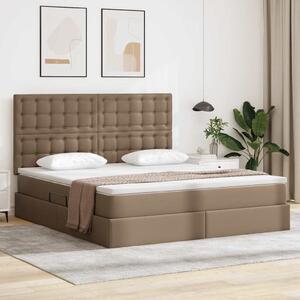 Krevet s od storage s madracem Kapućino 180 x 200 cm Lažna koža - Smeđa / 180 x 200 cm