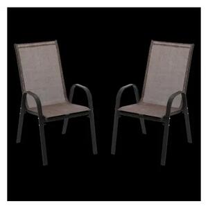 Garden line set od 2 smeđe vrtne stolice 54x72x96 cm – udobne i izdržljive