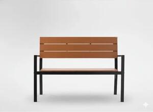 Garden line vrtna klupa 118x54x77 cm smeđa – praktična i elegantna za vaš vrt