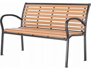 Garden line vrtna klupa smeđa 125x60x80 cm – čvrsta i udobna za vanjski prostor