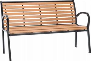 Garden line vrtna klupa smeđa 125x60x80 cm – čvrsta i udobna za vanjski prostor