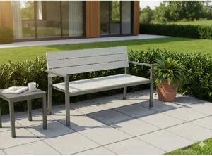 Garden line vrtna klupa siva 118x54x77 cm – čvrsta i moderna za vanjski prostor