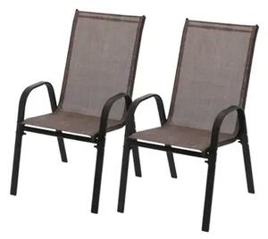 Garden line set od 2 smeđe vrtne stolice 54x72x96 cm – udobne i izdržljive