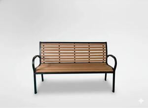 Garden line vrtna klupa smeđa 125x60x80 cm – čvrsta i udobna za vanjski prostor