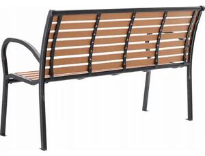 Garden line vrtna klupa smeđa 125x60x80 cm – čvrsta i udobna za vanjski prostor