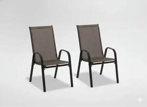 Garden line set od 2 smeđe vrtne stolice 54x72x96 cm – udobne i izdržljive