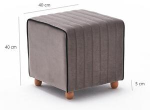 Atelier Del Sofa Tabure, Sivo, Mona Puf - Grey