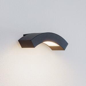 Lucande LED vanjska zidna svjetiljka Lennik, 26cm, antracit, metal