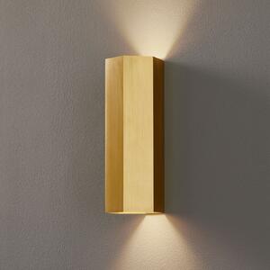 Wever & Ducré Lighting WEVER DUCRÉ Hexo mini 2.0 zidna lampa 20cm zlatna, prigušiva, Zlato / mjed, Dnevni boravak/blagovaonica, Metal