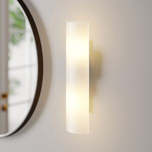Lindby zidna lampa Ophelia, visina 39 cm, bijela, staklo