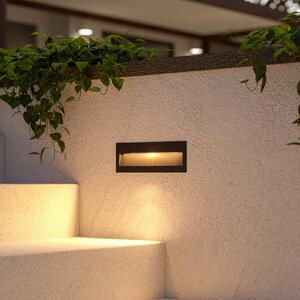 Lucande LED ugradna zidna svjetiljka Loya, 23 x 8 cm, siva, IP54