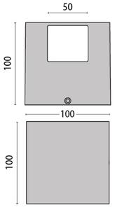 LED zidna svjetiljka 303348 u sivoj boji, 4WB 3000K
