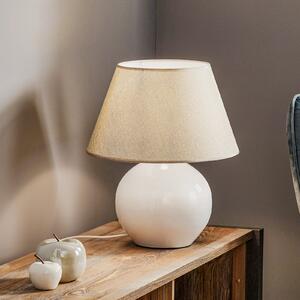 Stolna lampa Sfera, visina 53 cm, bijelo/siva