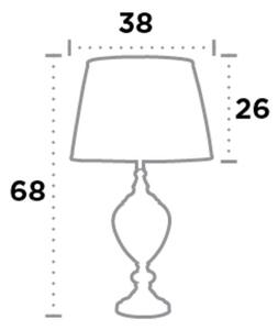 Stolna lampa Greyson s tekstilnim sjenilom u sivoj boji