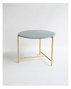 Okrugli mramorni stolić za kavu u zeleno-zlatnoj boji ø 50 cm Morgans - Really Nice Things