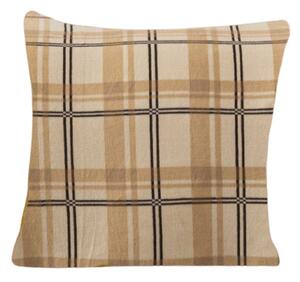 Jastučnica od mikropliša PLAID 45x45 cm, krem boje