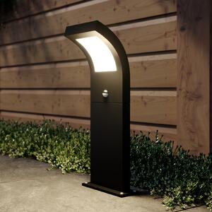 Arcchio LED stazna svjetiljka Advik, 60 cm, antracit, senzor, IP54, Crno, Aluminij