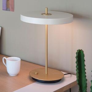 UMAGE LED stolna lampa Asteria Table, USB, biserno bijela/mesing