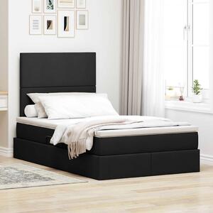 Krevet s madracem i skladištem Crna 120 x 200 cm Poliester - Crna / 120 x 200 cm