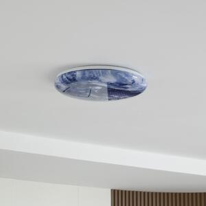 Lindby LED stropna svjetiljka Orbi, 48 cm, plavo/bijela, plastika