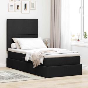 Krevet s madracem i skladištem Crna 90 x 200 cm Poliester - Crna / 90 x 200 cm