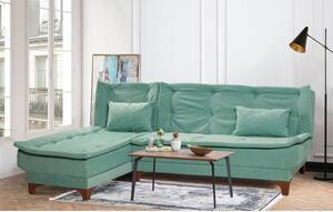 Atelier Del Sofa Kutna garnitura, Kelebek Köşe Left - Sea Green