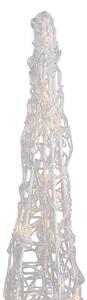 Božićno drvce prozirno 60 cm uklj. LED IP44 - Coni