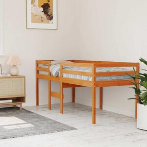 Visoki krevet voštano smeđi 75x190 cm od masivne borovine - Smeđa / 75 x 190 cm