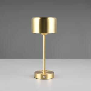 Jeff LED baterijska stolna lampa, mat mesing, visina 30 cm, metal