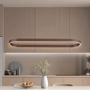 Lucande Smart LED visilica Melinay, kava, CCT, Tuya, prigušiva, Smeđa / hrđa, Dnevni boravak/blagovaonica, Aluminij