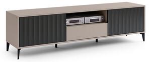 TV stol s ladicom RONJA taupe/crna