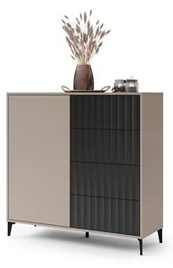 Komoda s ladicama RONJA taupe/crna