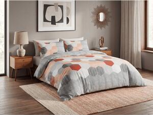 Posteljina od Renforcé pamuka HONEY COMB siva Dimenzije posteljine: 70 x 90 cm | 140 x 200 cm